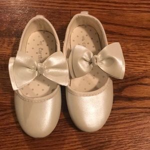 Ivory Shimmer Shoes-Girls